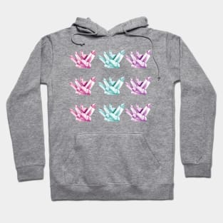 Fun Watercolor Gems pattern Hoodie